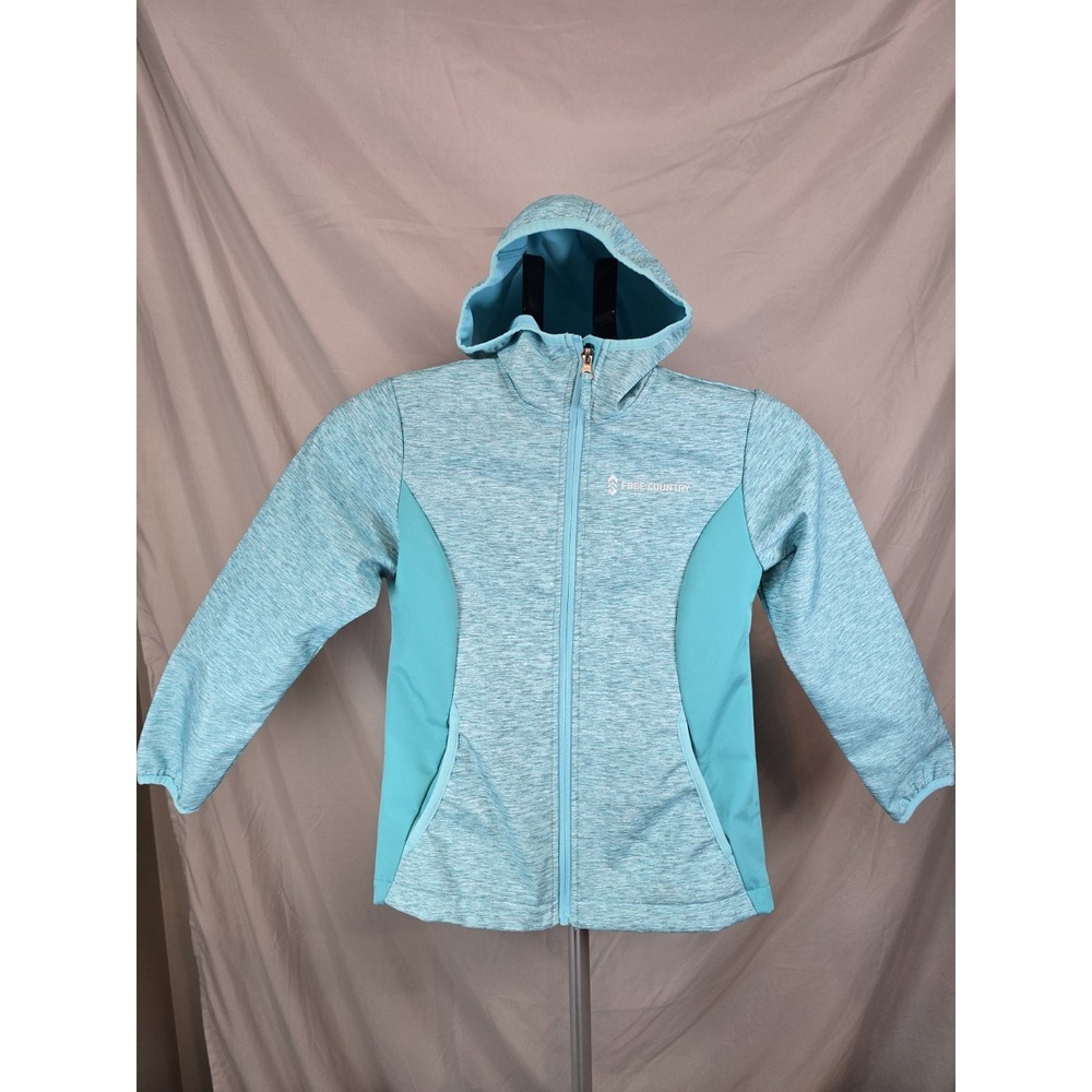 Free Country Womens Large Light Blue Coat / Windbreaker Jacket In Large